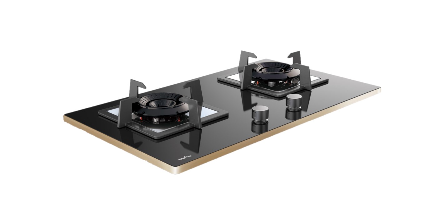 Xunda DB1601G Glass-Top Build-In TownGas Stove (Gold)