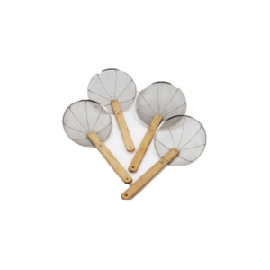 Bamboo handle fried sieve 11x20