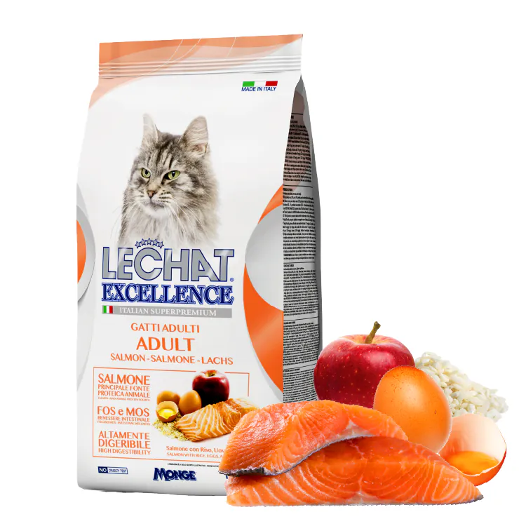 Lechat Excellence Apple with Salmon - Complete pet food for Adult Cats