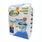 PROTEC ADULT PULL-UP DIAPER, LARGE,18's/Pack