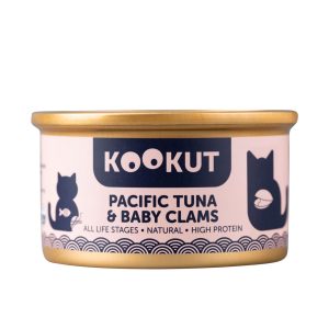 Kookut 太平洋吞拿魚蜆仔肉貓罐 (70g)